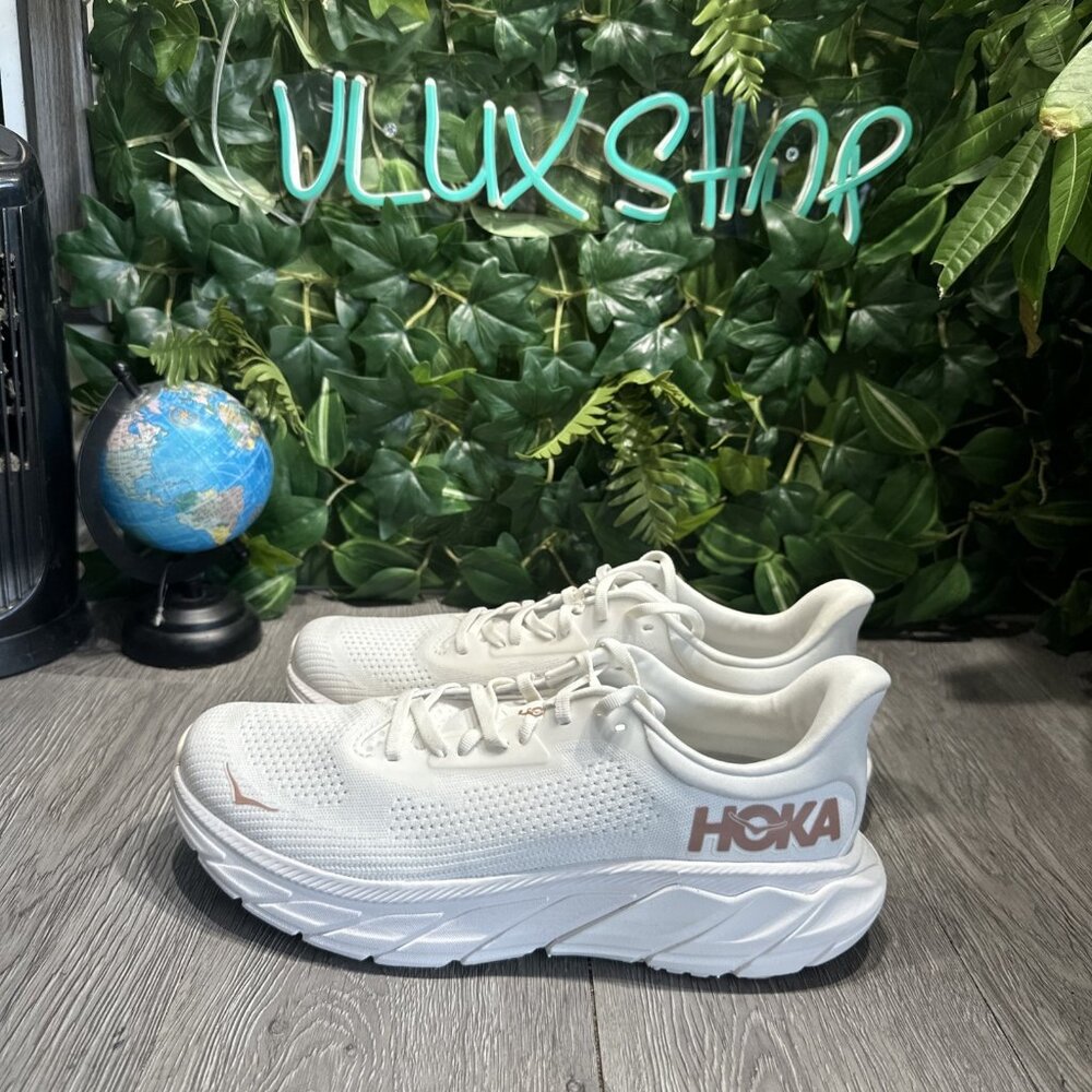 Hoka One One Arahi 7 Women’s Marathon Running Gym Training Shoes White Size 10.5 - Picture 5 of 9